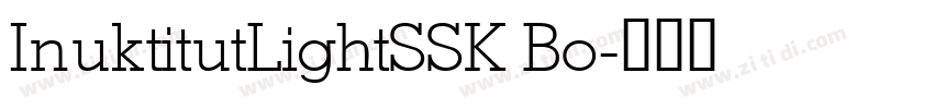 InuktitutLightSSK Bo字体转换